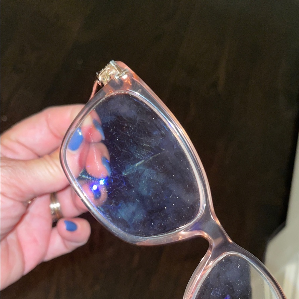 Tom Ford shiny transparent pink Eyeglasses with logo brown Case - Picture 10 of 15